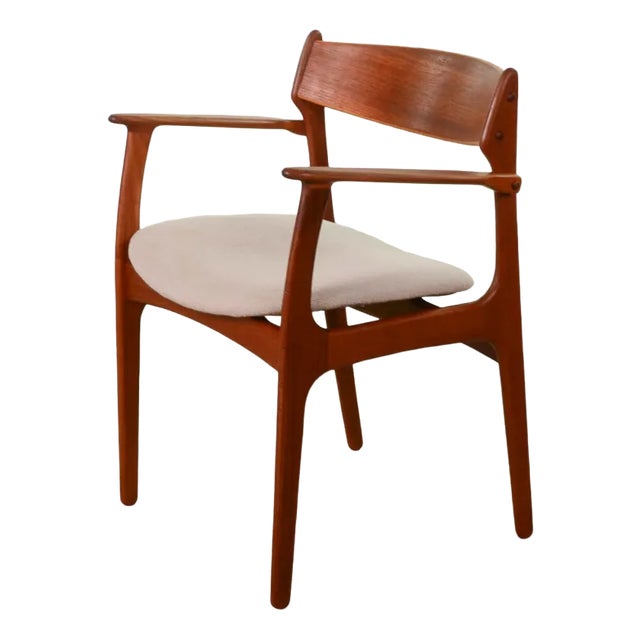 Armchair in Teak by Erik Buch for Oddense Maskinsnedkeri, 1960s For Sale