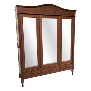 Antique Art Nouveau Wardrobe, 1910 For Sale