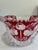Glass Vintage 5th Avenue Rosalina Ruby Flash Cut Glass Bowl For Sale - Image 7 of 12