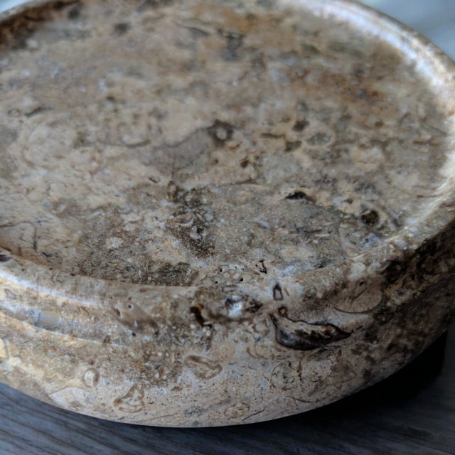 Vintage Organic Modern Tessellated Stone Pedestal Stand For Sale - Image 9 of 11