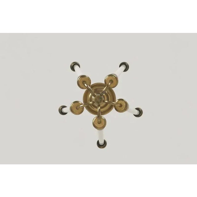 Gold Neon and Brass Lamp, Germany, 1950s For Sale - Image 8 of 9