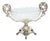Fruit Bowl Centerpiece in Cut Glass with Embossed Silver Structure For Sale