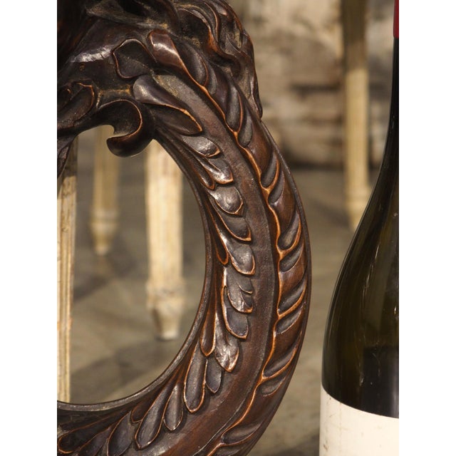 Oversized French Carved Walnut Study of a Bronze Door Knocker, 19th Century For Sale - Image 16 of 16