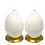 Opaline Glass Egg Table Lamps, Set of 2 For Sale