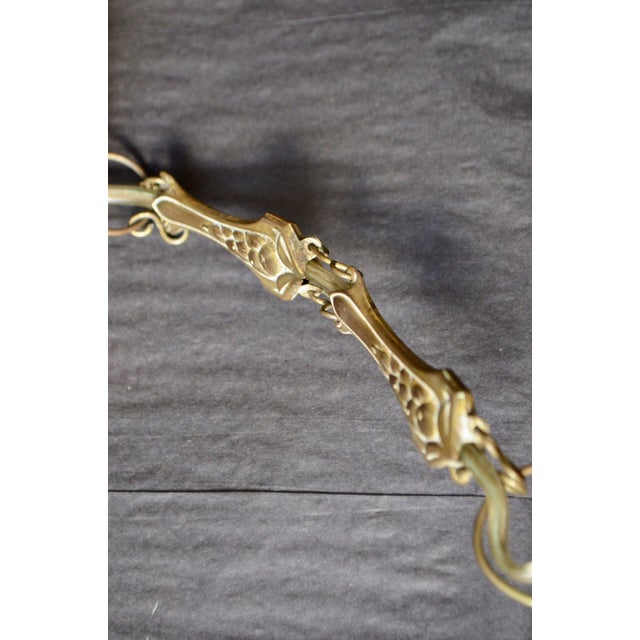 Art Deco Molded Glass and Brass Ceiling Lights, 1930s, Set of 4 For Sale - Image 15 of 18