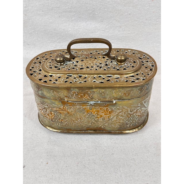 Metal Vintage Brass Cricket Box For Sale - Image 7 of 8