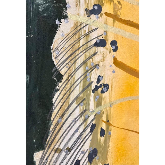 Stanley Boxer, Stanley Boxer Mixed Media Abstract Expressionist Painting on Paper, Gold, 1987 For Sale - Image 15 of 16
