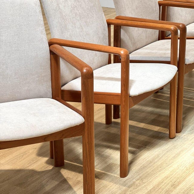 1960s Vintage Teak Armchairs from Dyrlund, Set of 4 For Sale - Image 5 of 10
