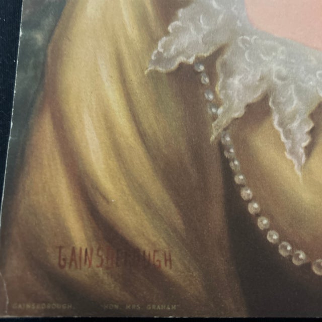 Paper Vintage Thomas Gainsborough Lithograph “The Honorable Mrs. Graham” For Sale - Image 7 of 7