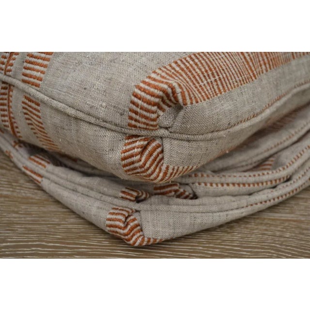 Set of 4 custom 18" designer pillow covers with self welt and turkish corners. Sold as pairs. Shown with an 18" feather...