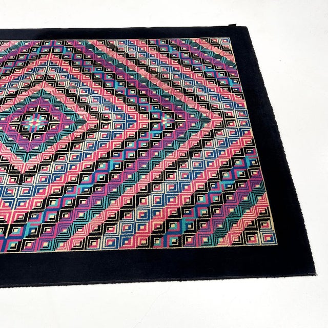 Large Geometric Wool Rug from Missoni, 1980s For Sale - Image 6 of 9
