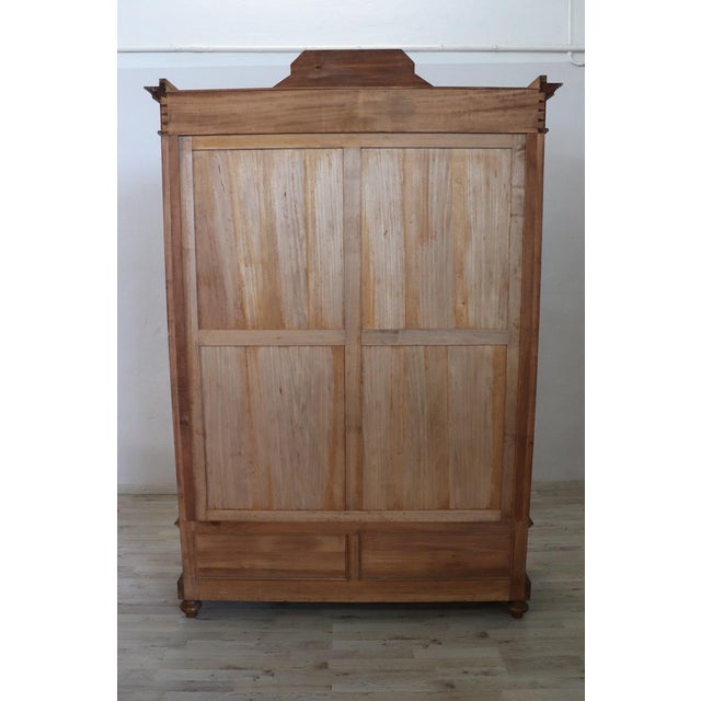 Antique Veneer Walnut Wardrobe, Late 19th Century For Sale - Image 14 of 16