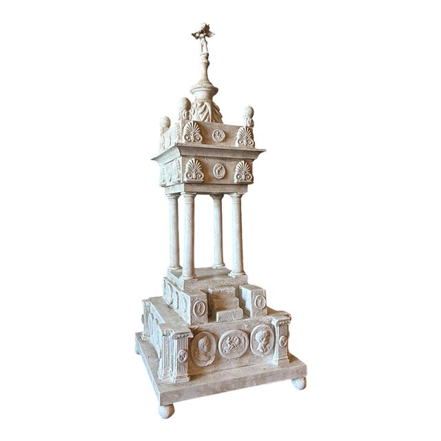 Neoclassical Large Architectural Model Temple/Shrine With Grand Tour Intaglios For Sale