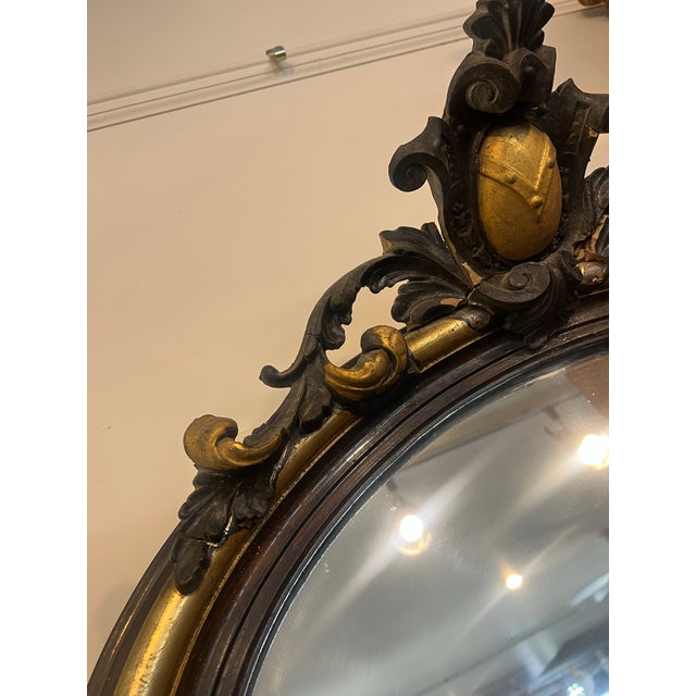 Mid 19th Century Mid 19th Century Victorian Gilt Gold and Black Large Pier Mirror For Sale - Image 5 of 12