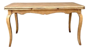 Vintage Parquet Inlay Extendable Dining Table