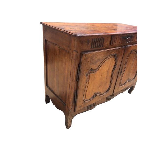 French Provincial Antique French Provincial Louis XV Style Cherry Buffet For Sale - Image 3 of 9