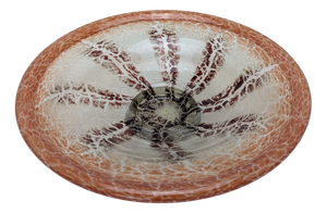 Large Art Deco Ikora Glass Bowl by Ernst Wiedmann for WMF, 1930s