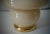 Blown Cream Glass and Brass Table Murano Lamp in style of Vistosi, 1970s For Sale - Image 4 of 9