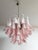 Metal Italian Pink and White Murano Petals Chandelier, Murano For Sale - Image 7 of 15