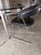 Calligaris Modern Round Glass Dining Chrome Metal Table W/ 4 Black Chairs For Sale - Image 10 of 11