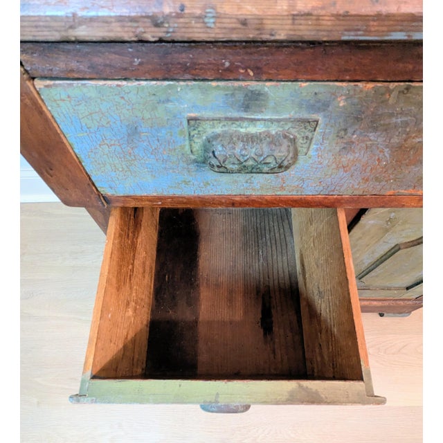 19th Century Antique Primitive Jelly Cupboard Cabinet Dry Sink Washstand For Sale - Image 10 of 18