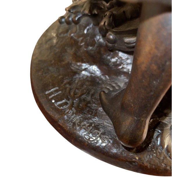 Late 19th Century H. Dumaige Bronze Sculpture of Two Dancing Women. Late 19th Century, France. For Sale - Image 5 of 9