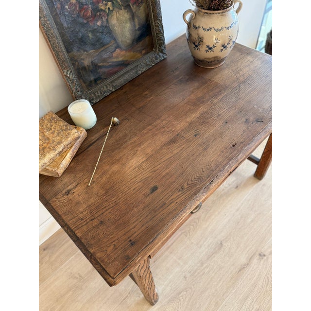 Wood Antique English Table/Desk For Sale - Image 7 of 10