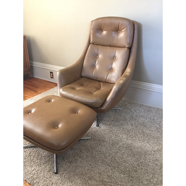 Mid Century Overman Lounge Chair Ottoman Chairish
