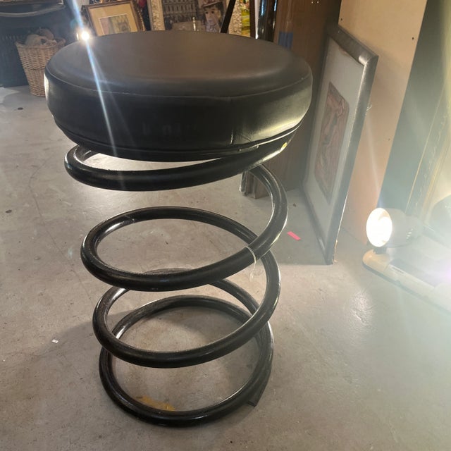 Helix Co industrial style stool. I dont know what this spring would have been used for but wow is it serious. absolutely...