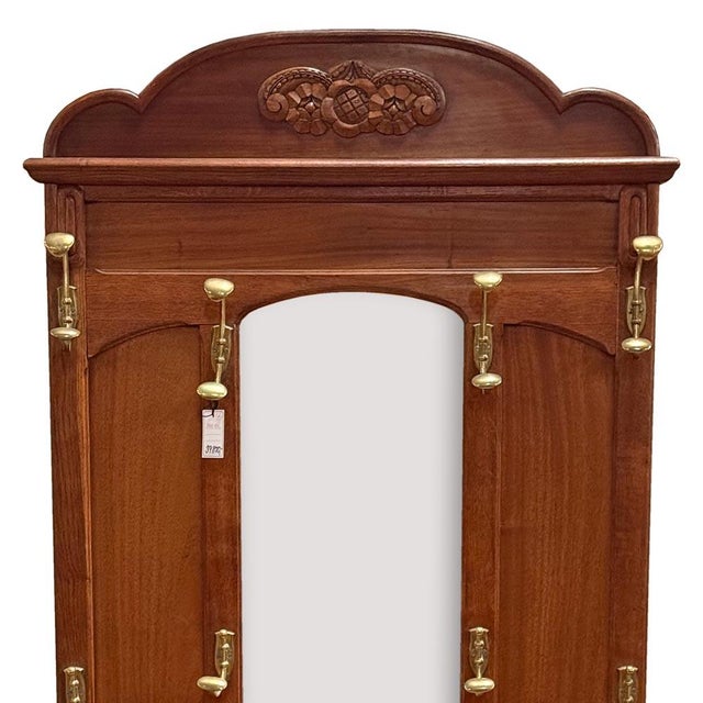 Antique Art Nouveau Hall Hanger Stand, 1910s For Sale - Image 3 of 9