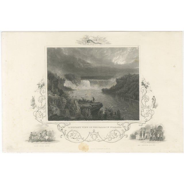 Niagara Falls Antique Engraving, Thomas Cole Landscape, 1831 : A refined and atmospheric early 19th-century view of...