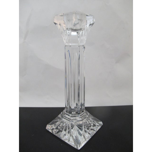Traditional Waterford Crystal 8" Tall Candlestick For Sale - Image 3 of 8