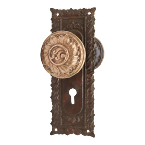 Antique 1890s Victorian Norwich Passage Door Knob Set