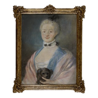 After Jean-Baptiste Perronneau, Portrait Composition, Late 18th Century, Pastel on Paper, Framed For Sale