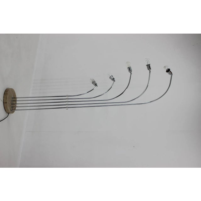 Chrome and Marble Floor Lamp, Italy, 1970s For Sale - Image 3 of 13