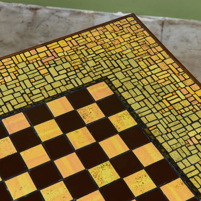 Ceramic Tile Chess Table in the Style of Gordon & Jane Martz For Sale - Image 10 of 18