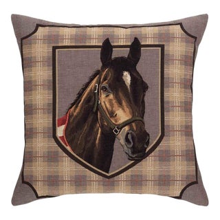 Horse I Tapestry Cushion With Feather Filler - 46 X 46cm For Sale