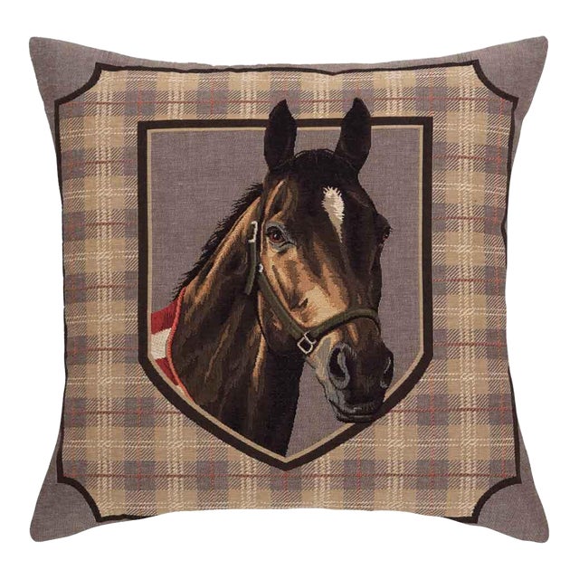 Horse I Tapestry Cushion With Feather Filler - 46 X 46cm For Sale