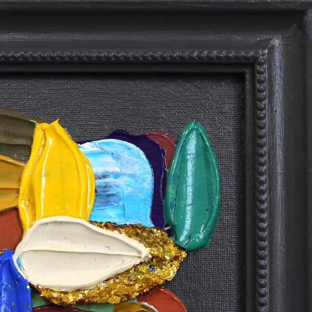 Layers on Layers - Original Impasto Color Drenched Textured Abstract Painting by Shiri Phillips For Sale - Image 4 of 9