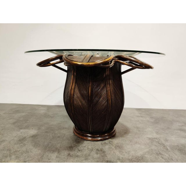 Vintage Bamboo Dining Table, 1970s For Sale - Image 11 of 13