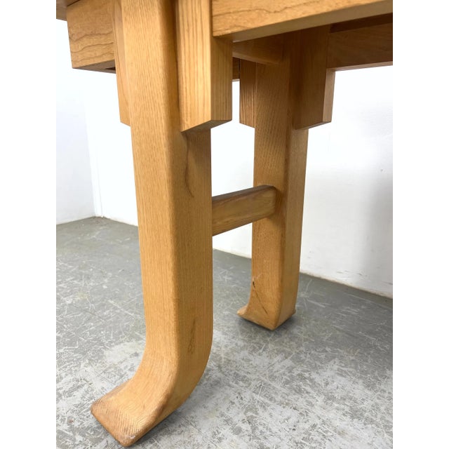 Vintage Asian Style Solid Oak Altar Console Table For Sale - Image 9 of 9