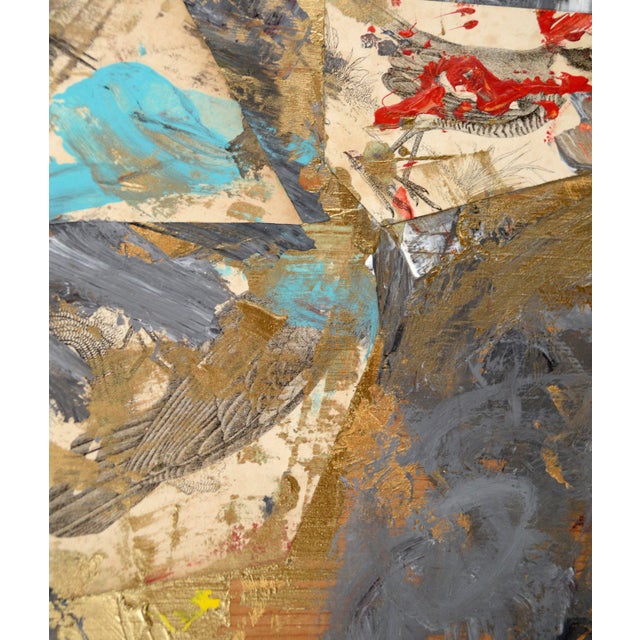 Assemblage #5 (Ornithology Illustrations & Glass Slide With Silver, Gold Paint) by Michael Pauker For Sale - Image 9 of 10