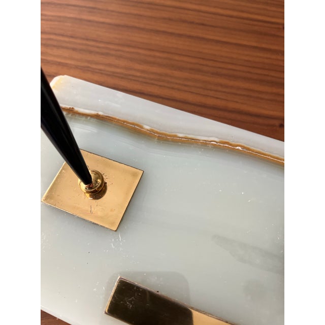 1950s 1950s Parker Pen Pedrara Onyx Desk Pen Set For Sale - Image 5 of 9