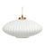 1970s Louis Kalff for Philips Ribbed Glass & Copper Pendant For Sale