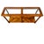 Wood Vintage Neoclassical Two-Tier Sofa Walnut Table With Inset Glass Top & Fluted Legs For Sale - Image 7 of 8