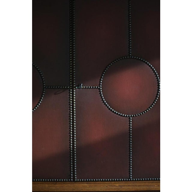 Modern Swedish Cabinet in Leather, Oak & Brass Nails from Otto Schultz, 1930s For Sale - Image 4 of 18