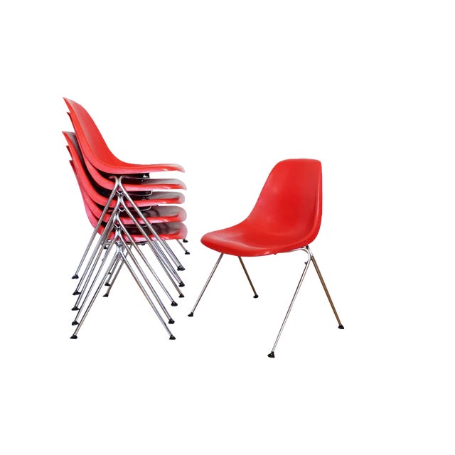 Fiberglass Chairs from Stella, 1970s, Set of 6 For Sale