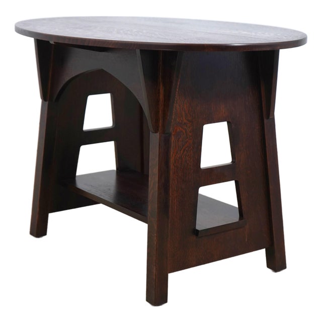 Stickley Oak Mission Oak Limbert Library Table For Sale