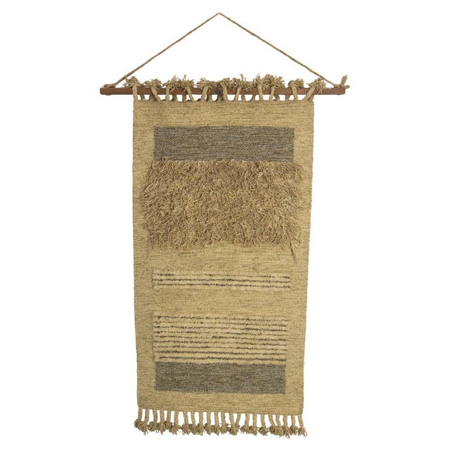 Beige Wool Wall Tapestry, 1970s For Sale - Image 8 of 8