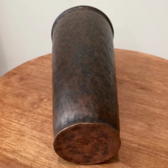 Vintage Arts & Crafts Style Copper Vase For Sale - Image 10 of 13